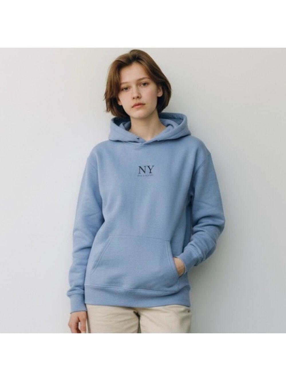 Primark Cares NY Manhattan Slate Blue Kangaroo Pocket Long Sleeve Hoodie